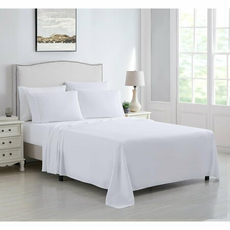 KATHY IRELAND 6 Piece Brushed Microfiber Sheet Set - Twin XL - White 1298TWXLWH